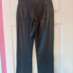 Abercrombie & Fitch Black High Rise Soft Vegan Leather Pants